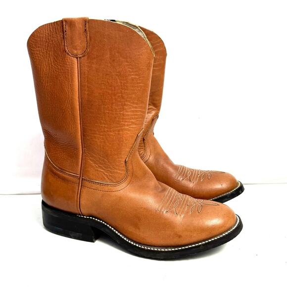 Hondo Tan Leather Men’s Boots Size 8 EE - Picture 1 of 10
